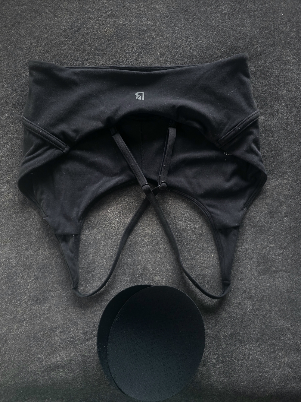 BuffBunny Poshknit Black Sports Bra with Removable Pads